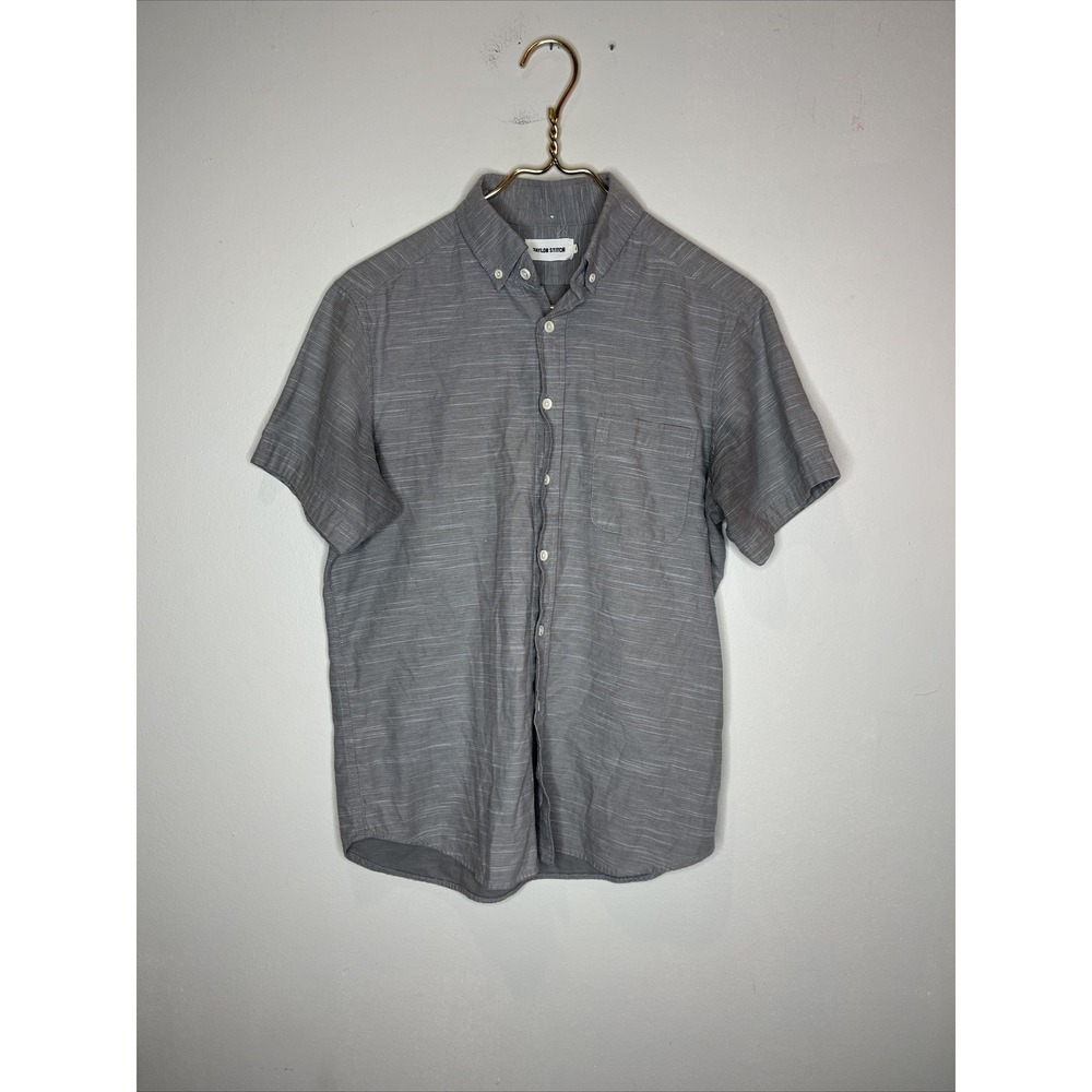 Taylor Stitch Short Sleeve California Grey Hemp Size 38